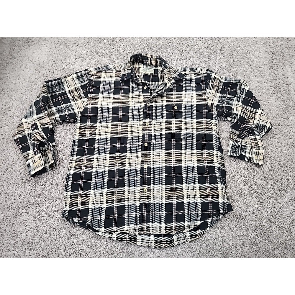 Natural Issue Button Down Shirt Womens Medium Plaid Cotton Flannel